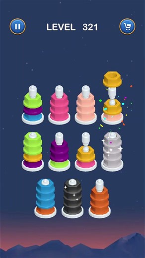 Nut Sort - Day 86 [level 321] #fypシ #games #trendinggames #puzzle #gaming #sorts #shorts