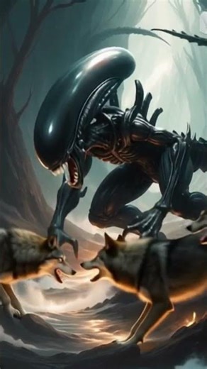 Xénomorphe King of Wolfs #xenomorph #alien #wolf #king