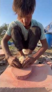 👉Impossible art of a poor village boy:👌Breaking a stone to create an amazing household item