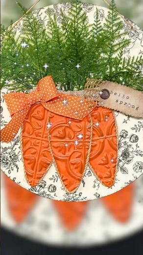 Beautiful Easter & Spring Carrot Wreath - Budget Friendly