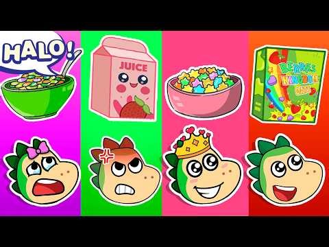 🍎 Pink vs. Green ! 🍏 Spike and Sparkle's Supermarket Race! 😨🛒 and Other Stories for Kids