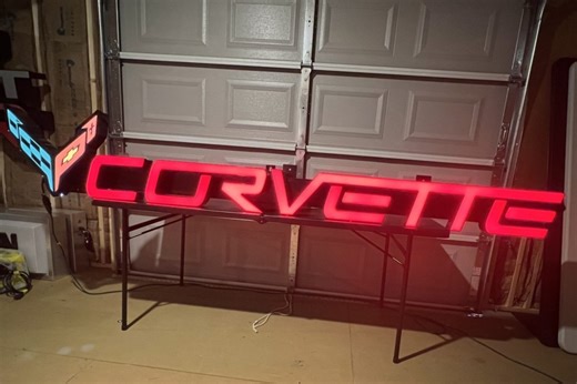 No Reserve: Illuminated Corvette Sign
