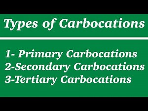 Types of Cabocation || Primary Secondary & Tertiary Carbocations || Very Easy Method