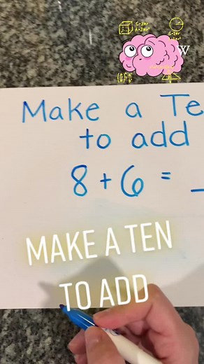 Teaching the Make a Ten addition strategy makes my brain 🤯 #teachersoftiktok #firstgradeteacher #teacher #firstgrade #elementaryteacher