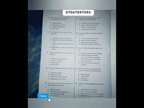 WAEC 2024 Economics full objective and essay questions and answers #waec #waec2024 #wassce