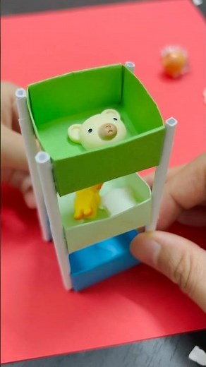 DIY 3-tier shelf cabinet by paper | Handmade |Boxibecraft