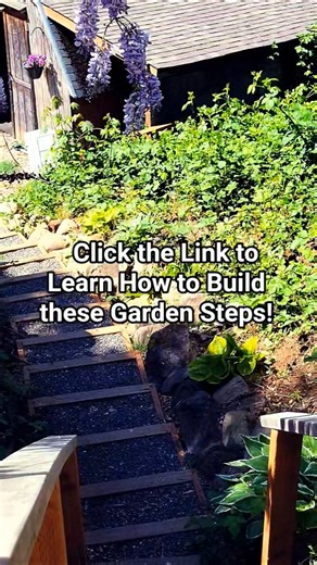 DIY Garden Steps from Stone and Wood