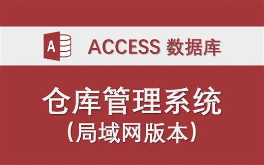 【仓库管理系统】（支持局域网多用户使用）-Access数据库系统设计制作实例