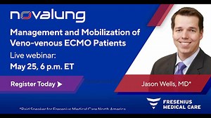 Join Dr. Jason Wells as he shares his experiences supporting patients with acute respiratory distress syndrome (ARDS) and COVID-19 while identifying mobilization strategies. Live Q&A session to follow. https://bit.ly/3tVj84n | Fresenius Medical Care North America