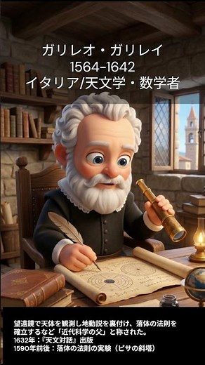 【AI動画で学ぶ世界史】⑤ガリレオ