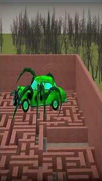 Rainbow Car Eater in The Maze! (Garry's Mod) #gmod #shorts