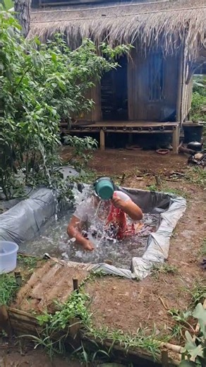 The weather in the village is really hot