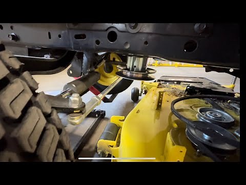 Installing mower deck on John Deere x580