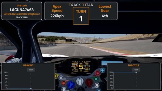 ACC Track Guides on Instagram: "ACC Laguna Seca McLaren 720S GT3 Evo 2023 (Dry) Track Guide (Hotlap + Telemetry) Sign up with the code LAGUNA7463 for 30 days of unlimited AI driving tips at https://www.tracktitan.io/?referralCode=LAGUNA7463 Delve into the Laguna Seca circuit on ACC driving the McLaren 720S GT3 Evo 2023, as we discuss the iconic circuit and how you can master it. See our in-depth written guide for this combination https://app.tracktitan.io/track-guides/en/mclaren_720s_gt3_evo-lag