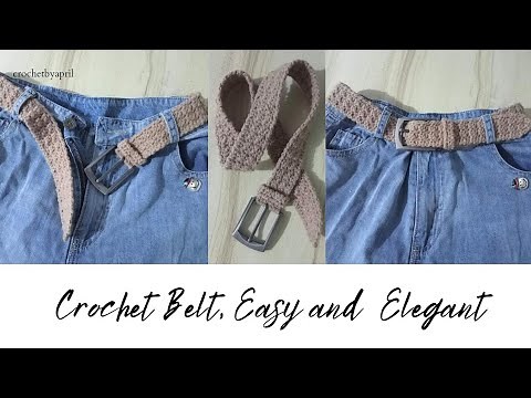 How to Crochet Belt (Easy and Elegant) Tutorial with voice