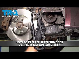 How to Replace Serpentine Belt 2011-2016 Kia Optima 2.4L L4