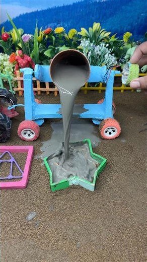 😱Real Working Mini Tractor Making CementPillar | Amazing DIY Construction Machine 🚜#shorts