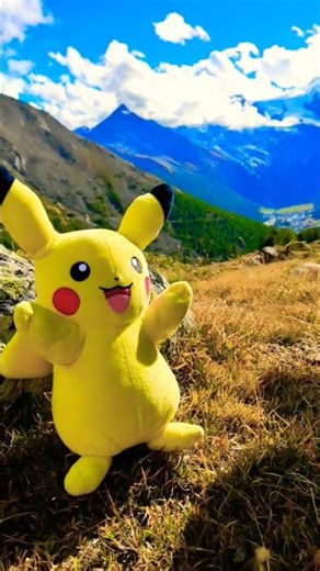 Pikachu Conquers the Mountains!!!! #pikachu #mountainslife #pokemon #funny