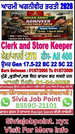 Punjab police 2026 vacancy | Punjab govt jobs 2026 | govt job vacancy 2026 | sivia job point