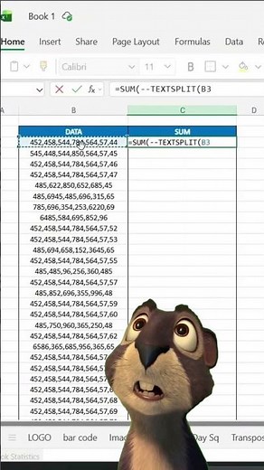 How to Total Comma Separated Numbers in Excel | TEXTSPLIT Function Trick 🔥