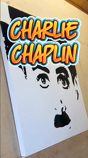 Hand-Painting Charlie Chaplin - Silent Film Legend