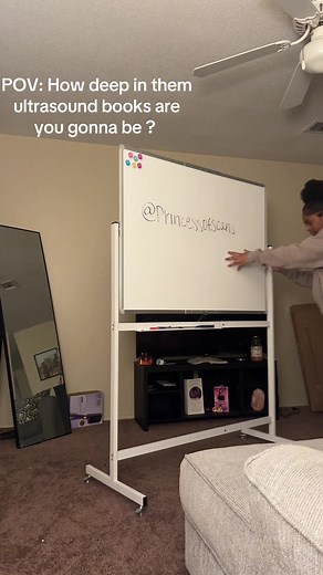 My program starts in a couple of days. I’m so excited!! I ordered this white board from Amazon, because I am a visual learner and I have to write everything out. Anywho, to keep up with my journey as a DMS student, follow my Sonography student page at princessofscans 🥹🥹 #ultrasoundstudent #sonographystudent #DMS #healthcare #fyp