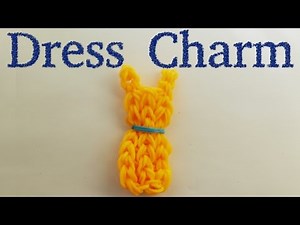 Loom Bands Dress - Rainbow loom charm tutorial | How to make
