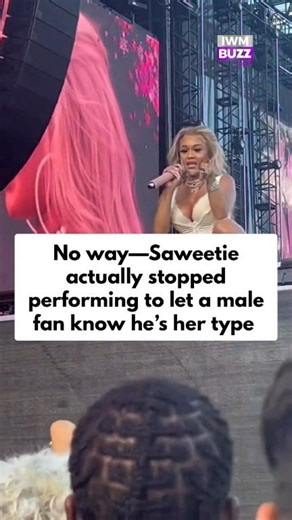 Throwback to when Hollywood singer Saweetie actually stopped performing to let a male fan know he’s her type #Saweetie #hollywood #music #trendingvideo #celebrity #fashion | IWMBuzz