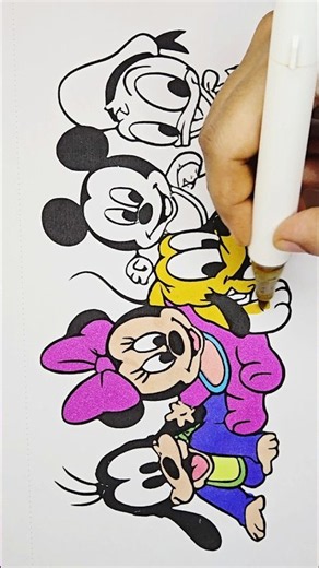 Mickey Minnie Mouse Drawing and Coloring, 365 #coloring #drawing #forkids #mickeymousedrawing