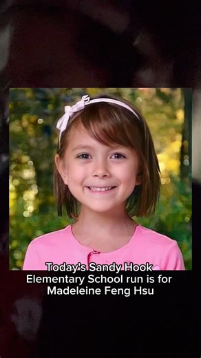 Mychal on Instagram: "Today I run to celebrate and remember Sandy Hook Elementary School’s Madeleine Feng “Maddie” Hsu 💚✨ Video Description: Mychal runs (inspired by @kaitontherun) to remember Madeleine “Maddie” Feng Hsu. She danced through life with enthusiasm, determination, and joy. Compassion and kindness were evident in her life. She was always running, dancing, hopping, skipping to her next adventure. She loved the colors pink and purple. She loved music, singing to the radio, and playing