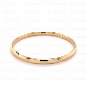 14K Gold Bangle Bracelet: 5mm Stackable Yellow White Rose Gold - Etsy