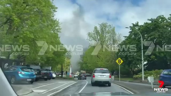 BREAKING: Emergency crews are responding to an unfolding fire emergency in Stirling. A major blaze has broken out inside the town’s main shopping centre, sending thick smoke billowing into the air. The latest in 7NEWS Adelaide at 6pm | www.7NEWS.com.au #7NEWS | 7NEWS Adelaide