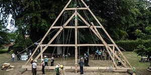 These carpenters show off medieval techniques for building Notre Dame’s new roof