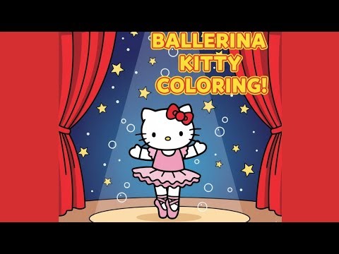 Ballerina Hello Kitty Coloring! | Step-by-Step Art for Kids