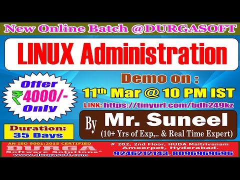 LINUX Administration Online Training @ DURGASOFT