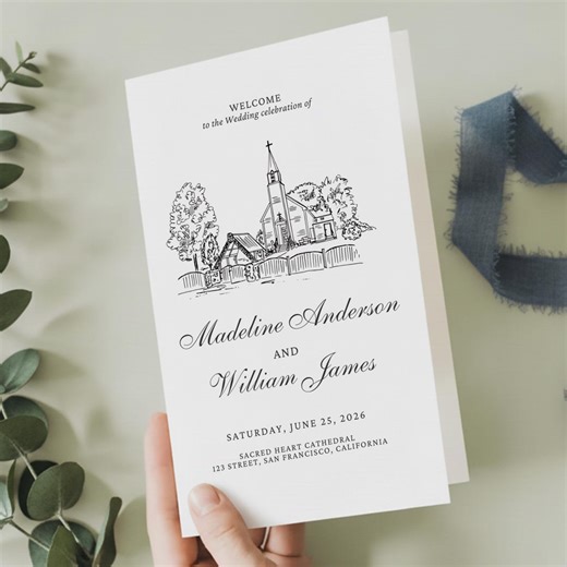 Catholic Wedding Program Template Editable Wedding Program Folded Catholicmass Wedding Ceremony Programcatholic Wedding Mass Program Booklet - Etsy