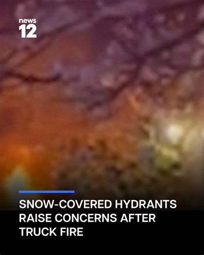 FIRE HAZARD: East Brunswick officials are urging people to clear snow from their fire hydrants after a truck erupted in flames, nearly damaging several homes. https://tinyurl.com/bde3f3ew | News 12 New Jersey