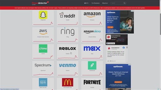 Amazon Web Services outage impacting thousands of websites