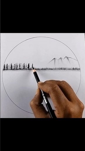 Beautiful Landscape Island Drawing Step By Step// #drawing #art #sketch #scenery #landscape