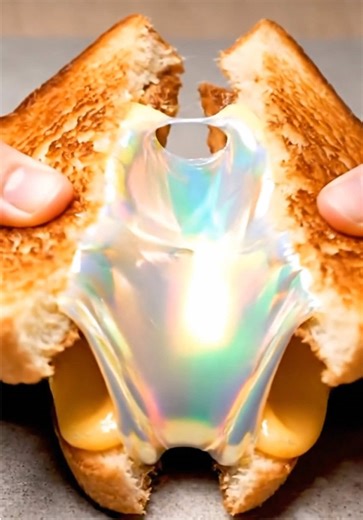 Today’s cheese pull: opal slime 💎✨ What should I pull next - food or slime?? #asmr #oddlysatisfying #opal #slime #satisfying