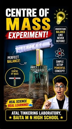 Mind-Blowing Centre of Mass Experiment Anyone Can Do! #baitamnhs #CentreOfMass #physicsfun #physics