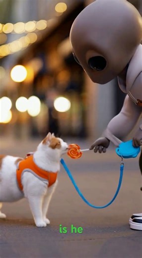 Beejo the alien shares his Iolipop with his cat! 🐱 🍭😂