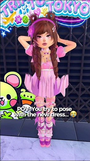 POV: You try to pose with the new dress 😭 #dresstoimpress #dti #roblox