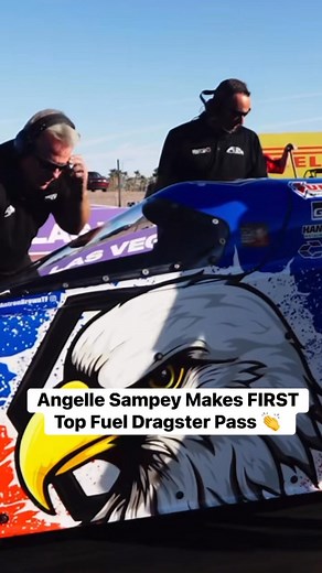 179K views · 4.5K reactions | 3x NHRA Pro Stock Motorcycle champion Angelle Sampey makes her 1st pass in a Top Fuel Dragster with Antron Brown looking on! Congrats Angelle  | CycleDrag | Facebook