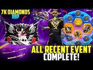 7,000 Diamonds GONE 😱 All Recent Free Fire Events Fully Completed! 💎