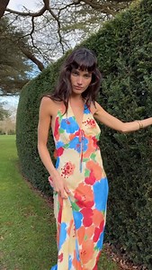 The Amalia dress in our new watercolour floral print has landed just in time for your next wedding guest moment ❤️ | KITRI