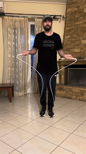 Jump rope new trick. Fit and cardio .