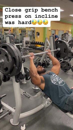 709K views · 6.7K reactions | Close grip bench press on incline is...