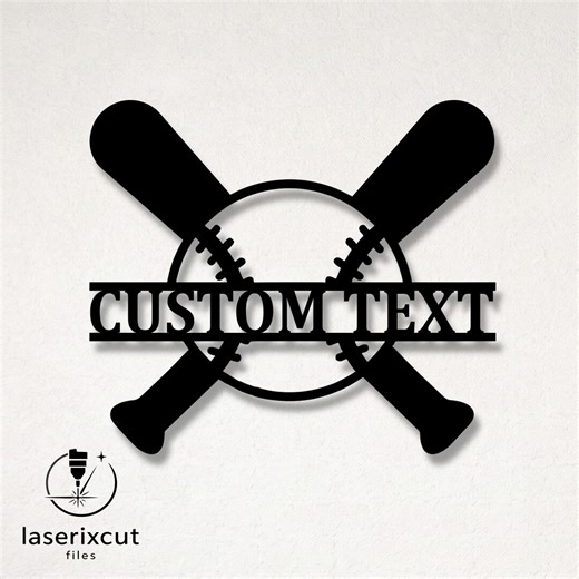 Custom Baseball SVG DXF Laser Cut File for Glowforge Cricut CNC Sports Wall Art Team Name Sign Decor Vector Instant Download - Etsy