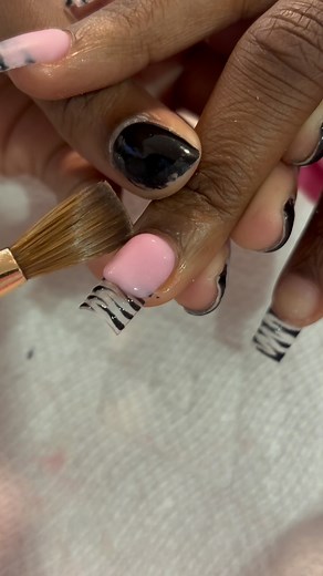 22K views · 19K reactions | Zebra print ombré nails  using “ Rose”...